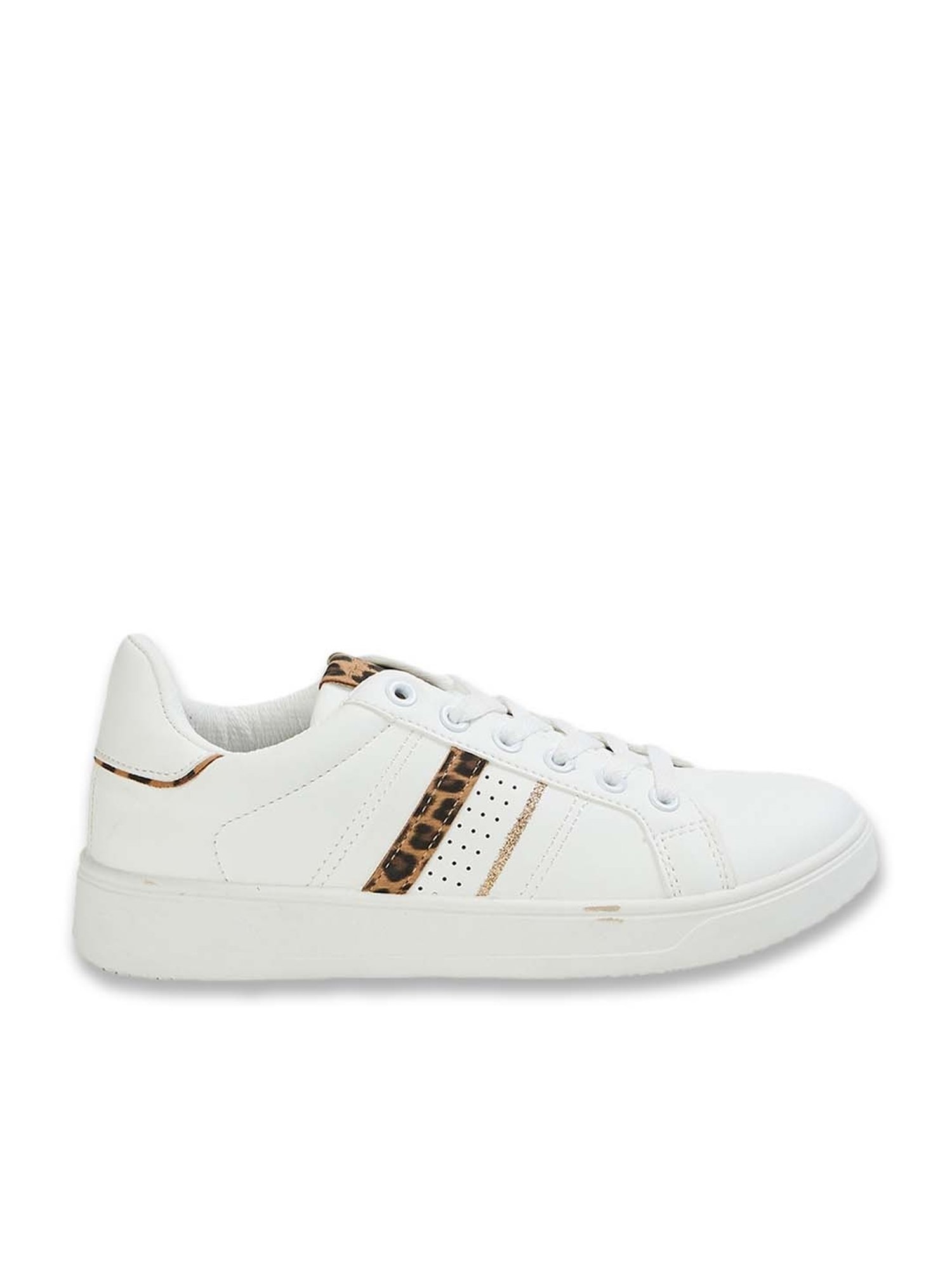 Ginger by Lifestyle Women's Pearl White & Tan Sneakers