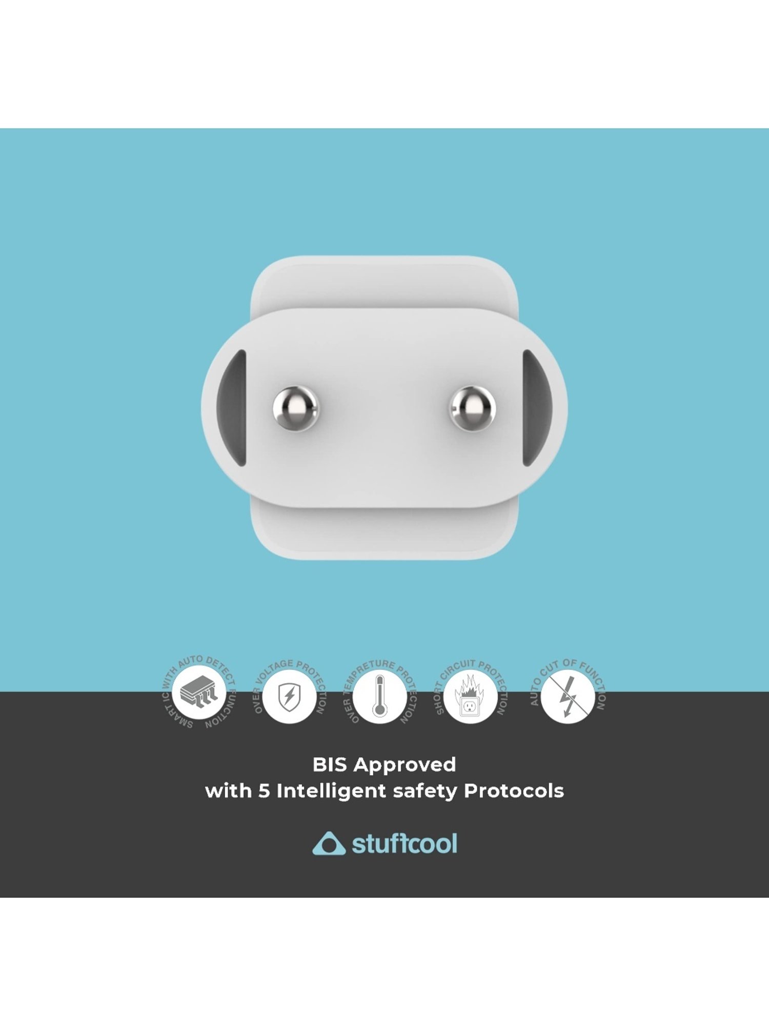 Stuffcool Pico PD20W Smallest Wall Charger, Made with Power Integrations (White)