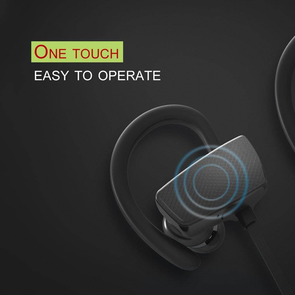 Wireless Stereo Sports Earphones Waterproof Sweatproof Touch Operation Binaural Sports Earbuds Music Playing Earpieces