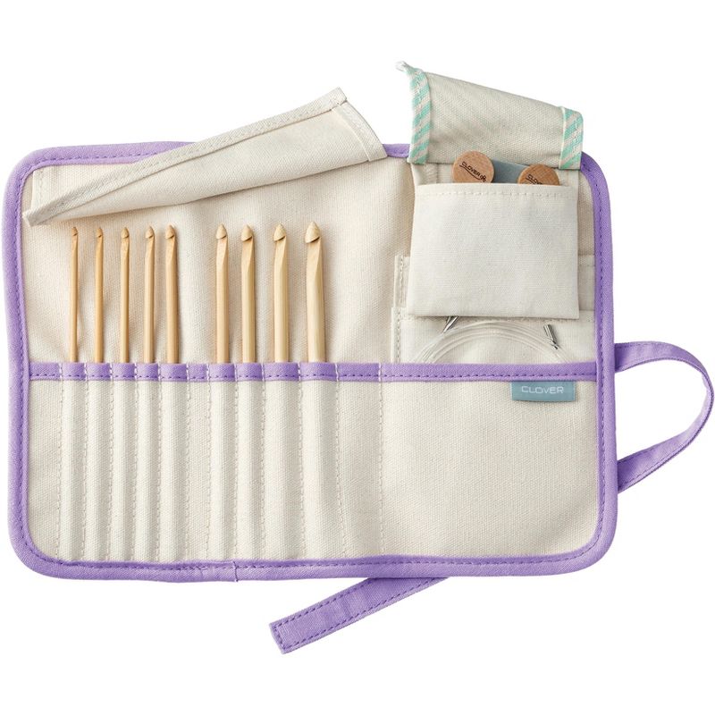 Clover Bamboo Interchangeable Tunisian Crochet Hook Set-Takumi