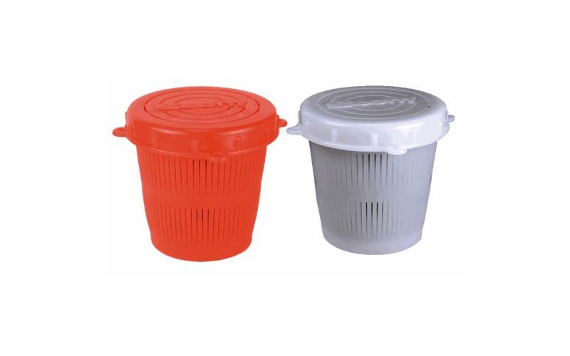 Scotty Vented Crab Diner Bait Jar c/w Lid 1/2 Litre  Red