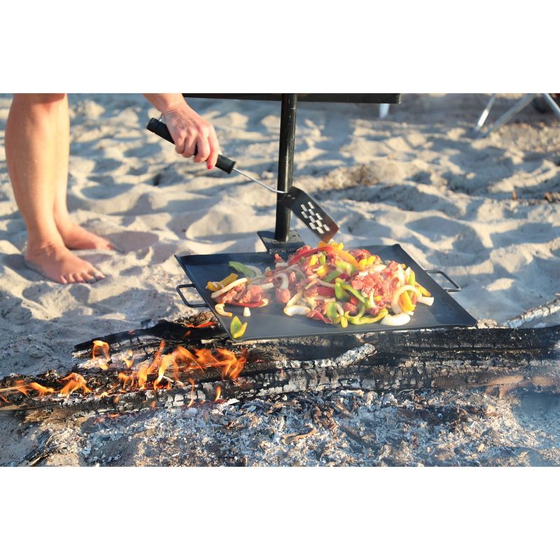 CanCooker GGS1332 GameMaker Heavy Duty Grill Open Fire Camping Outdoor Backyard Gravity Grill Griddle, Black