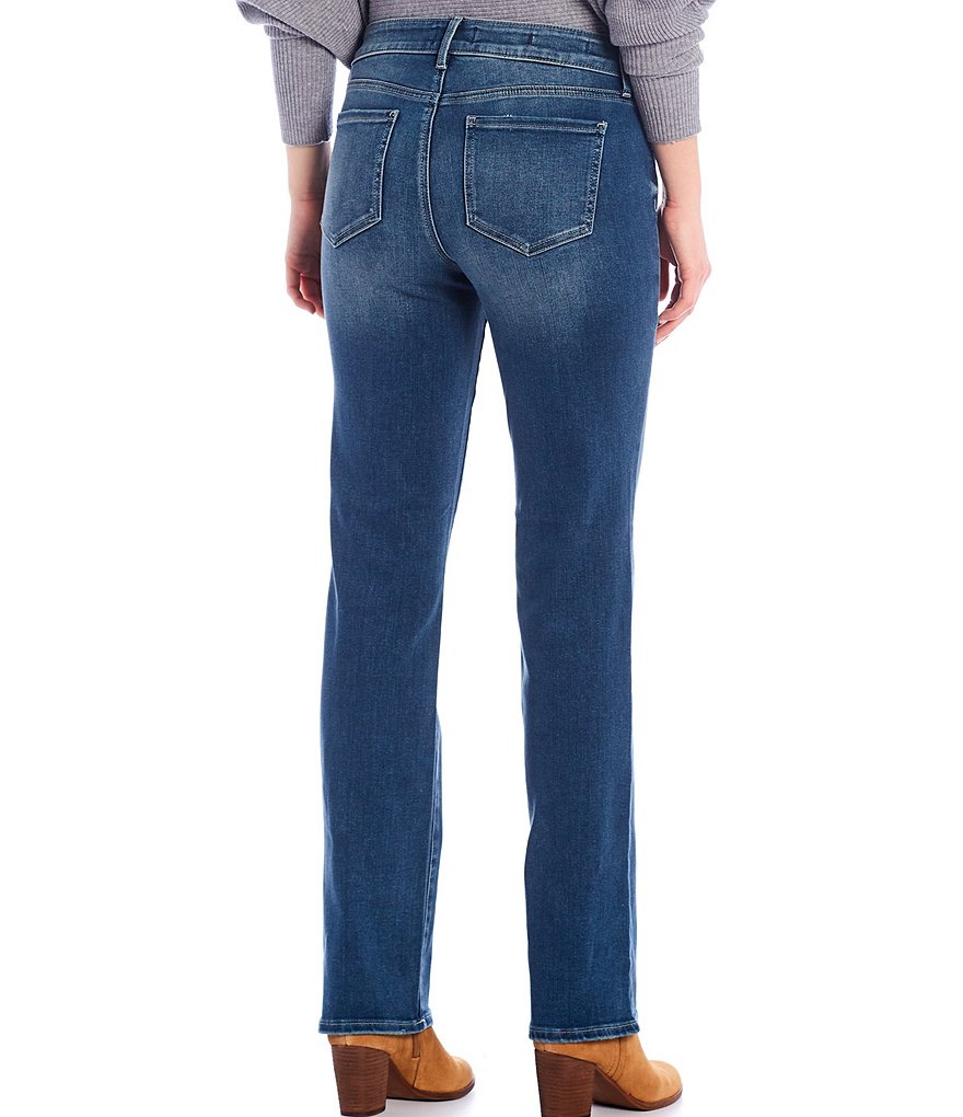 NYDJ Marilyn Straight Leg Mid Rise Denim Jeans