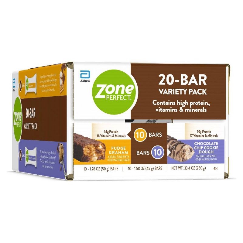 Zone Perfect Nutrition Bars Variety Pack  - 20ct