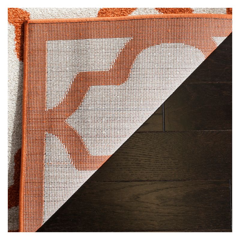 8'X10' Rectangle Outdoor Patio Rug  Beige/Orange - Safavieh