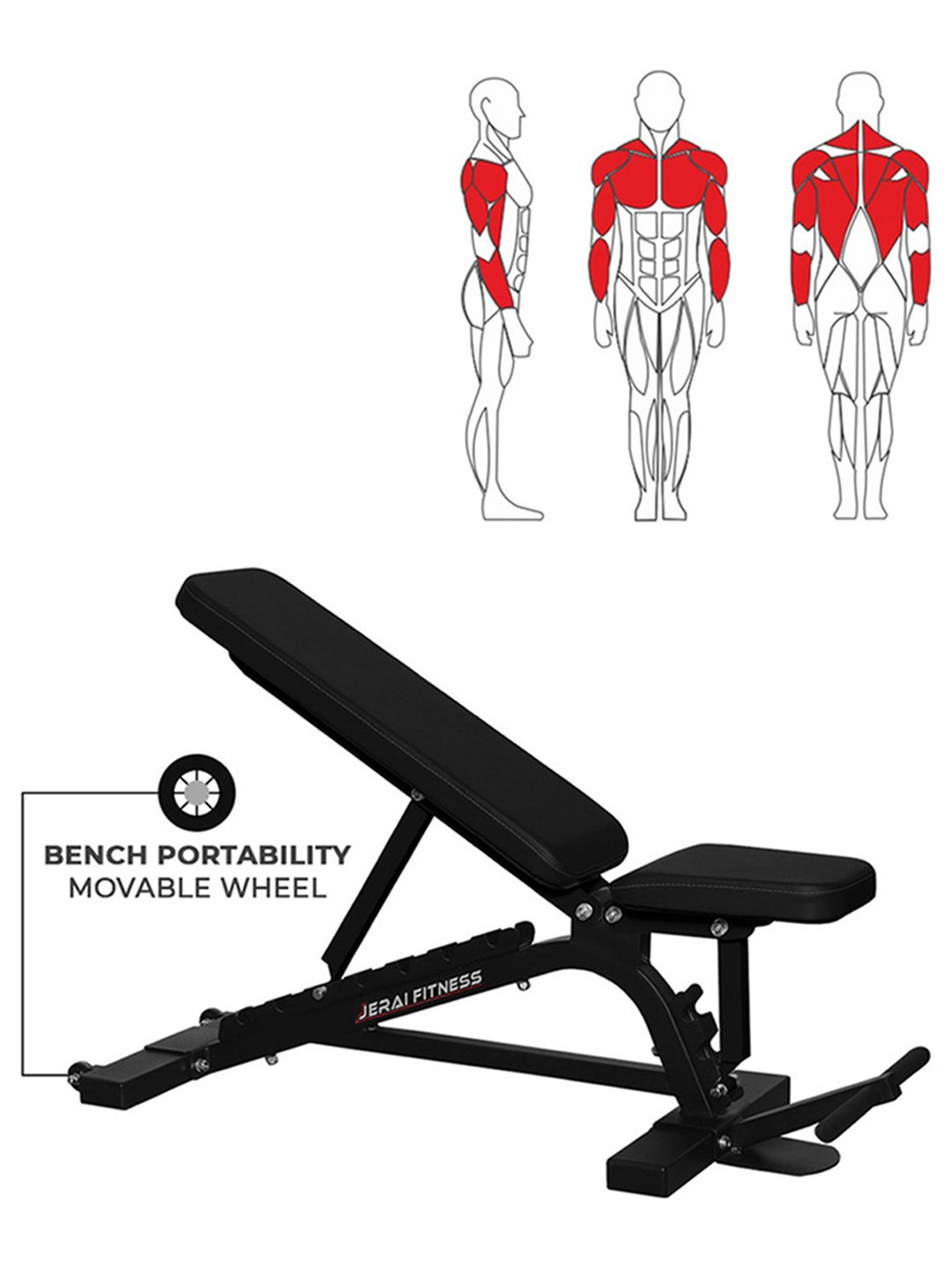 Jerai Fitness JBR-110 Super Bench (Black)