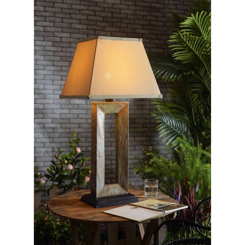 8" LED Solar Portable Outdoor Lantern with Flame - Techko Kobot