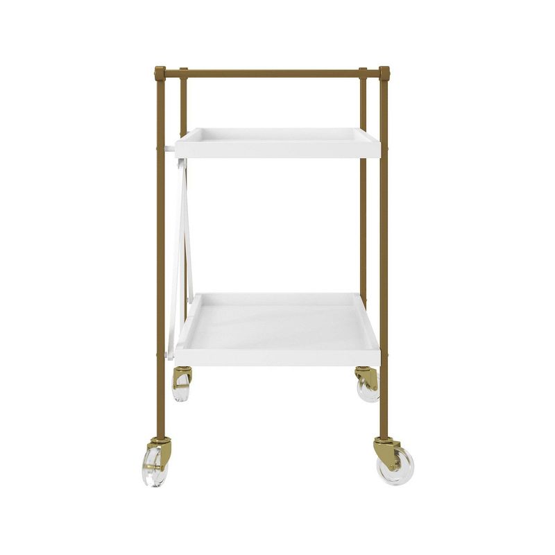 Trevia Folding Cart White - CosmoLiving by Cosmopolitan