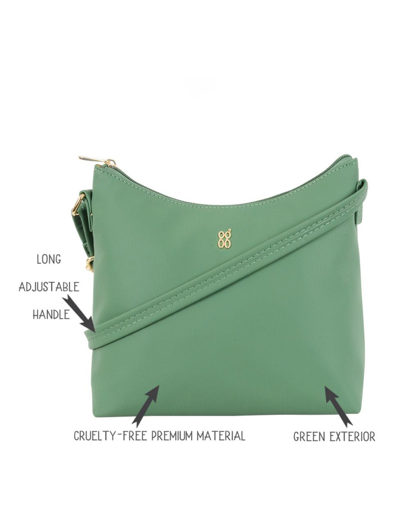 Baggit Green Small Hobo Bag