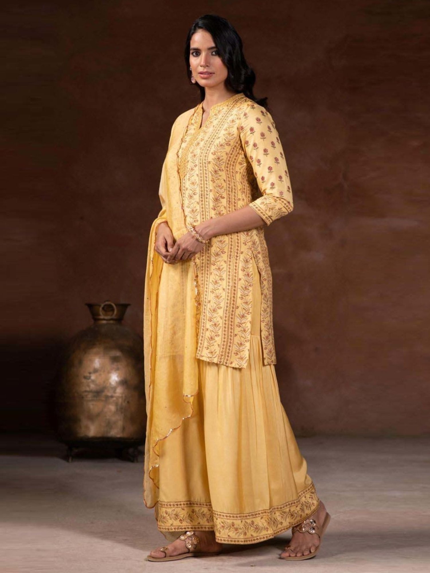 Prakriti Jaipur Yellow Chaashini Vani Kurta