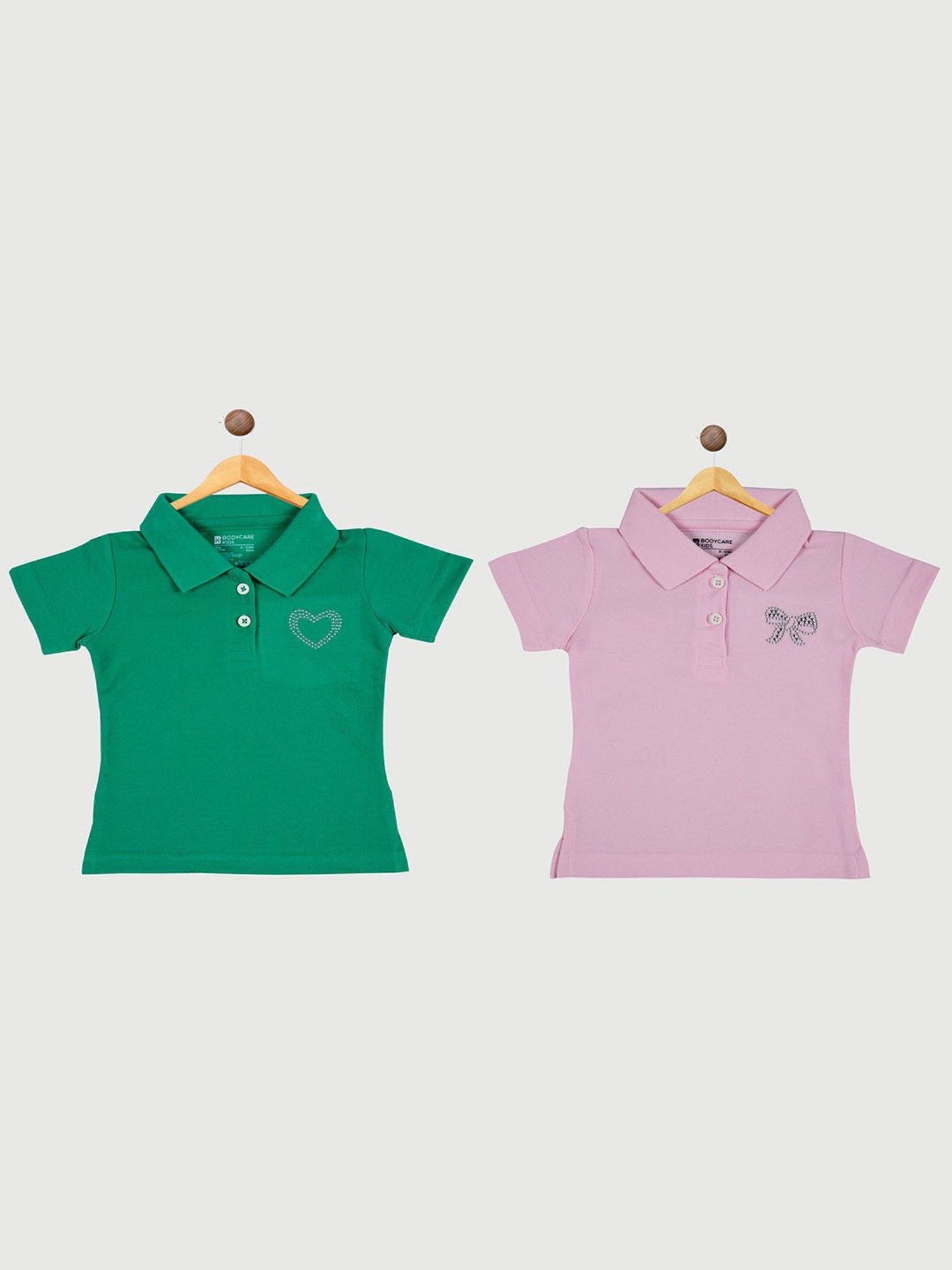 Bodycare Kids Navy & Red Solid T-Shirt (Pack Of 2)