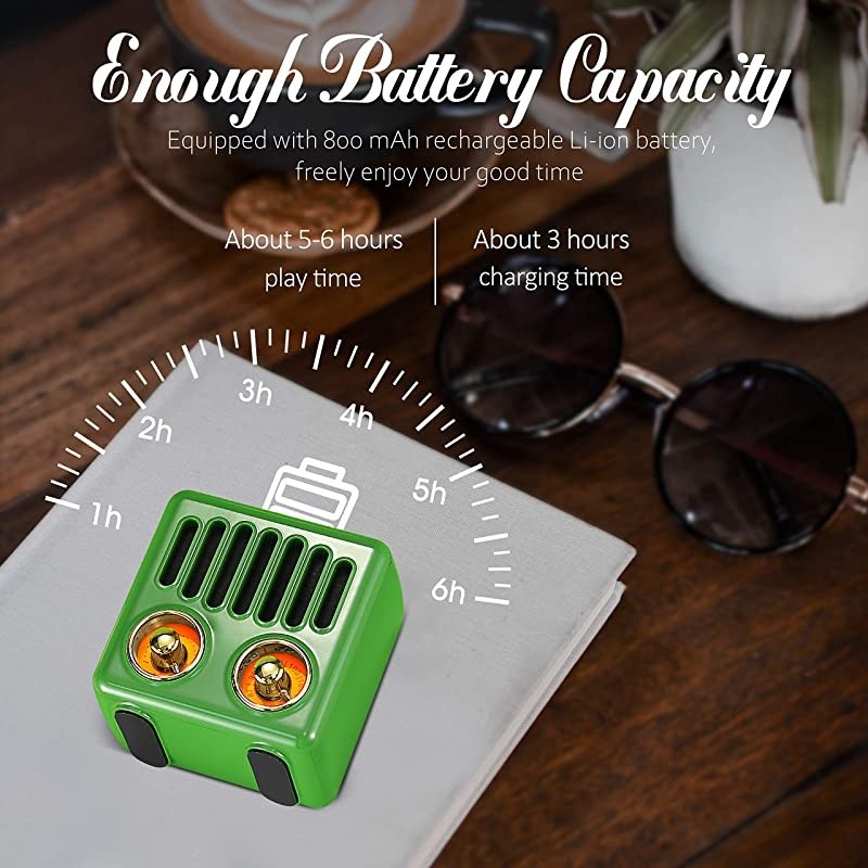 Vintage Radio Retro Bluetooth Speaker  FM Radio with Bluetooth 42 Old Fashioned Classic Style Good Bass Enhancement Loud Volume TF CardAUX Portable for Home Office Kitchen Green