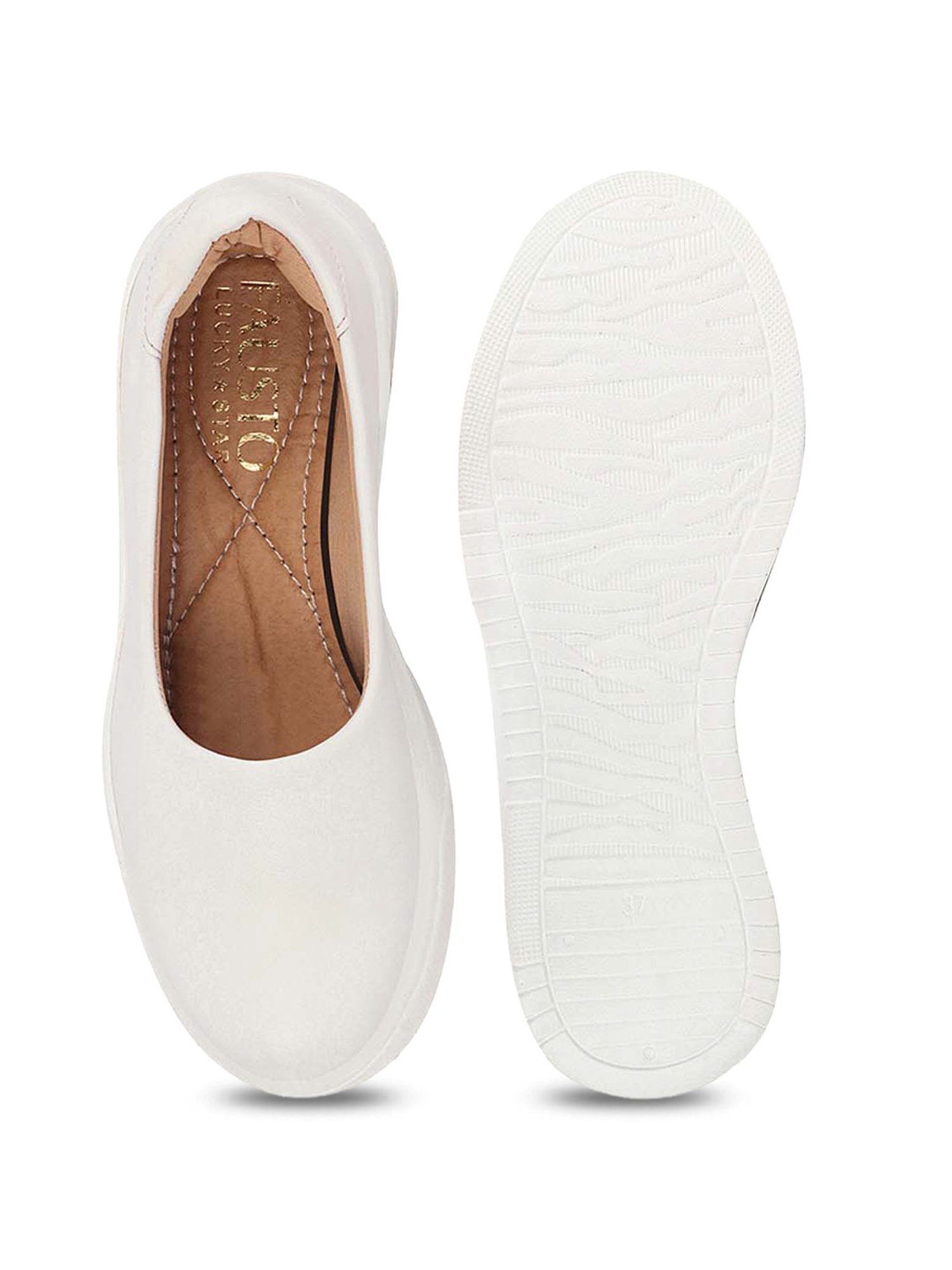 Fausto Women's White Casual Pumps