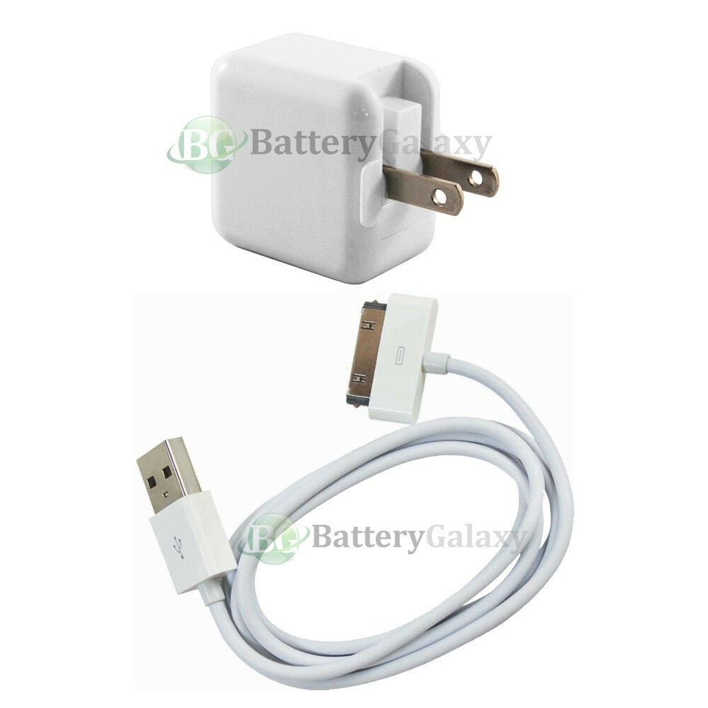 Wall Charger+USB Sync Cable for iPhone 3 3G 3GS 4 4S iPod Nano 5 6 7 Touch 2 3 4