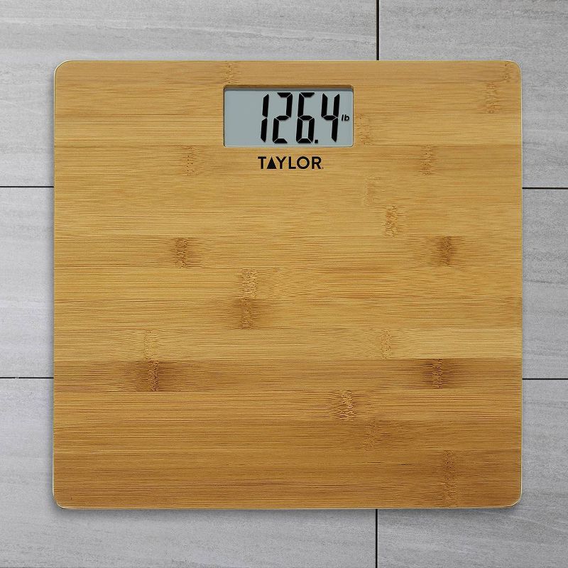 Digital Bamboo Bathroom Scale Natural - Taylor