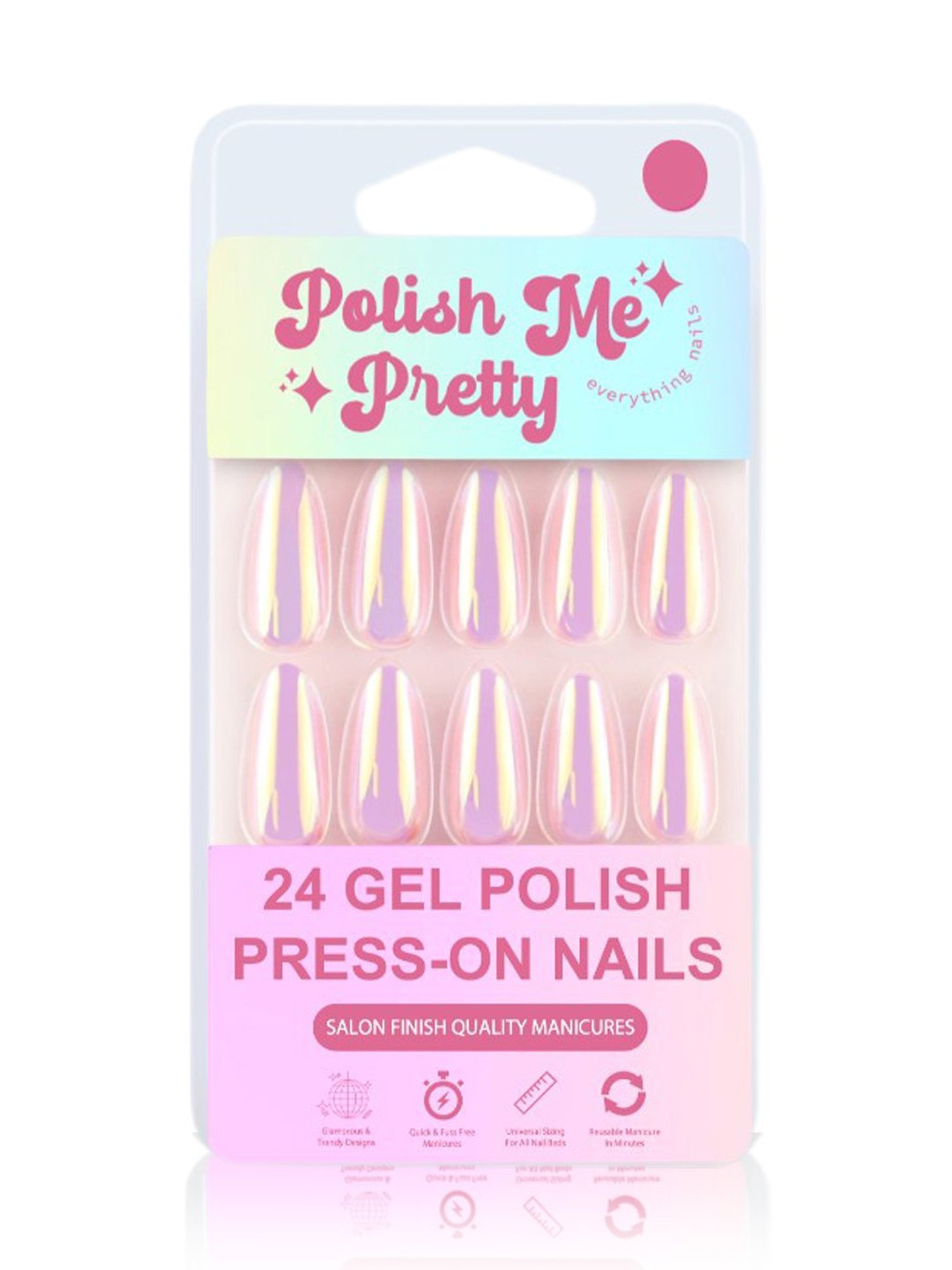 Polish Me Pretty Gel Polish Press On Nails Galaxy - Set of 24
