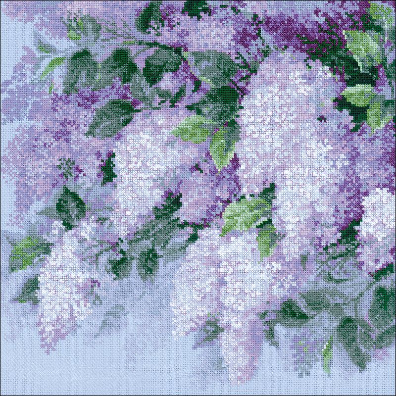 RIOLIS Counted Cross Stitch Kit 17.75"X17.75"-Lilacs After The Rain (10 Count)