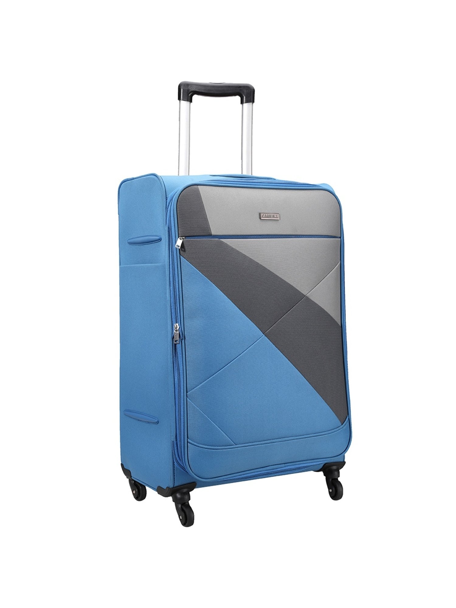 Carriall Blue 4 Wheel Large Soft Cabin Trolley Set of 2 - 78 cm