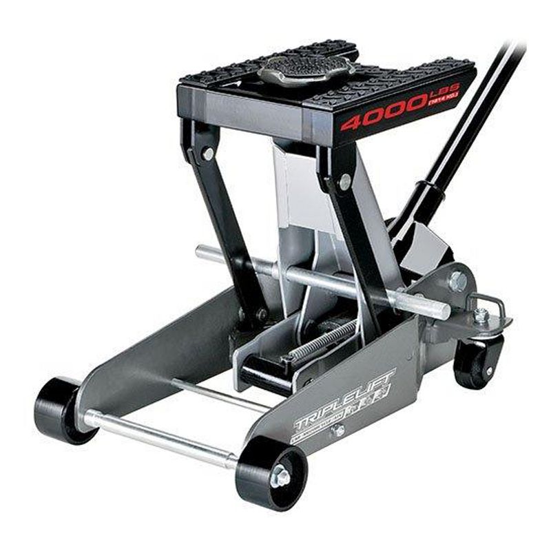 Powerbuilt 620422 Heavy Duty 3-in-1 4000 Pound 2 Ton Triple Lift Floor Jack for Cars, Trucks, Motorcycles or ATVs, Gray
