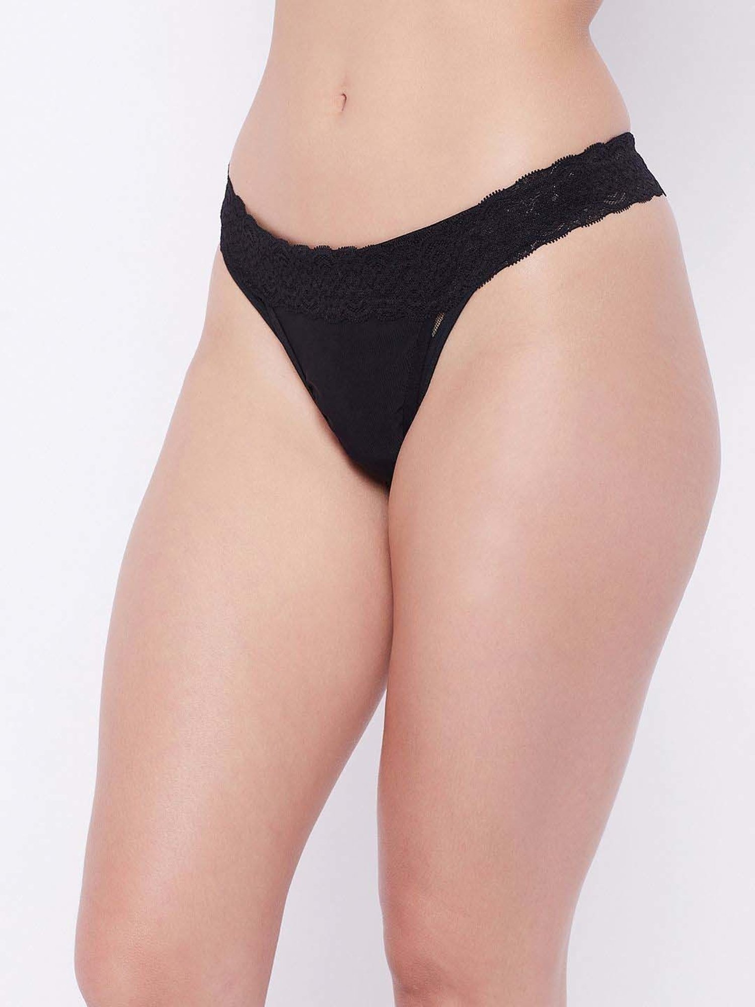 Secrets By ZeroKaata Black & Red Lace Work Bikini Panty - Pack Of 3