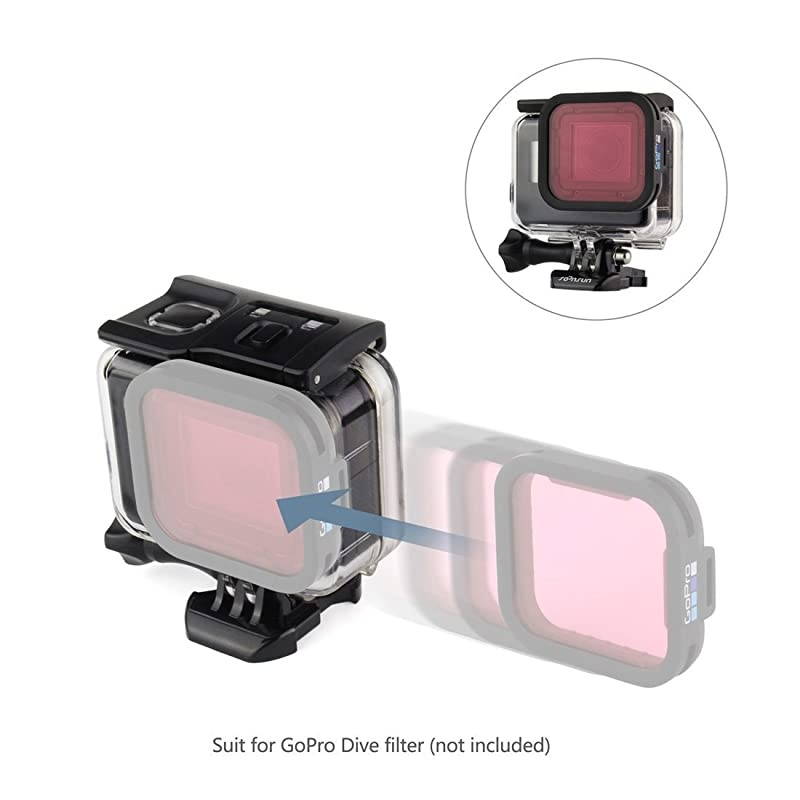 Waterproof Housing Case for GoPro Hero 765 Black Hero 2018 45 Meters Underwater Protective Diving Housing Shell Case with Bracket Accessories for Go Pro HERO7 HERO6 HERO5 Black Cameras