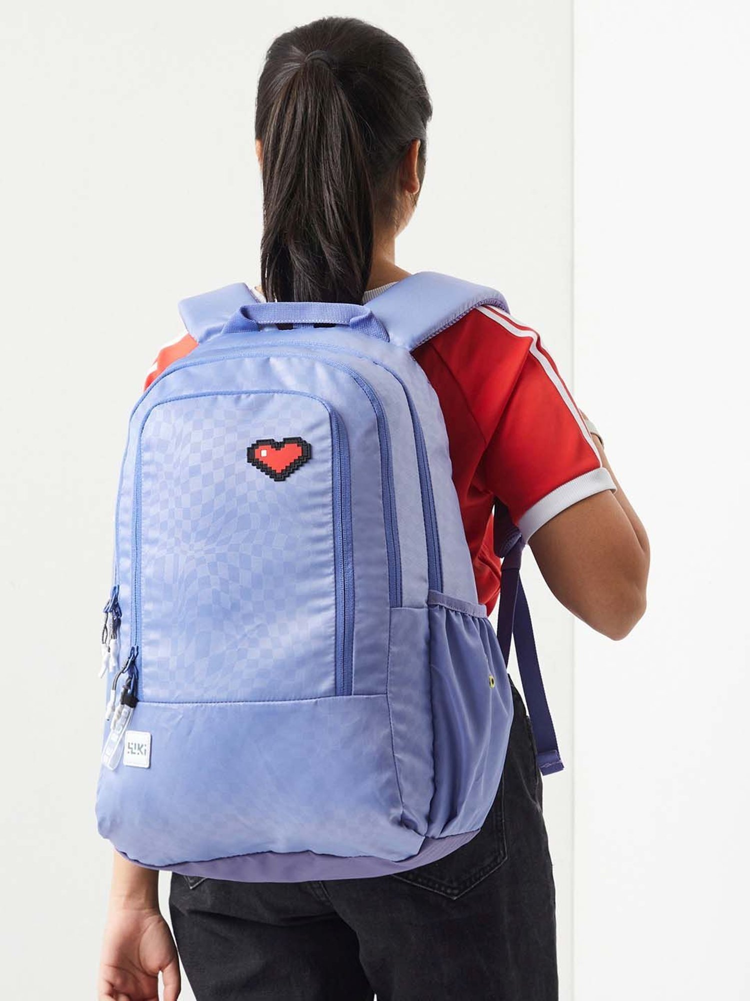 Wiki Back to School 2 Purple Polyester Printed Backpack - 32 Ltrs