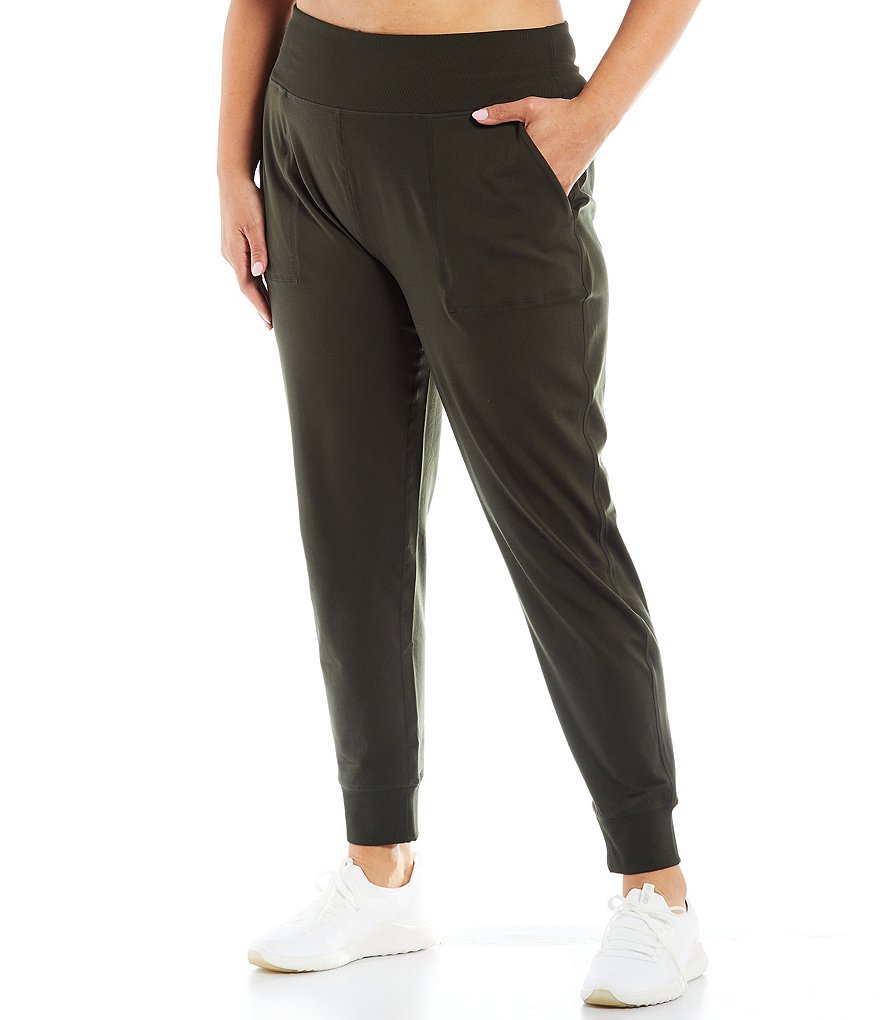 Kinesis Plus Size High Rise Pull-On Slim Joggers