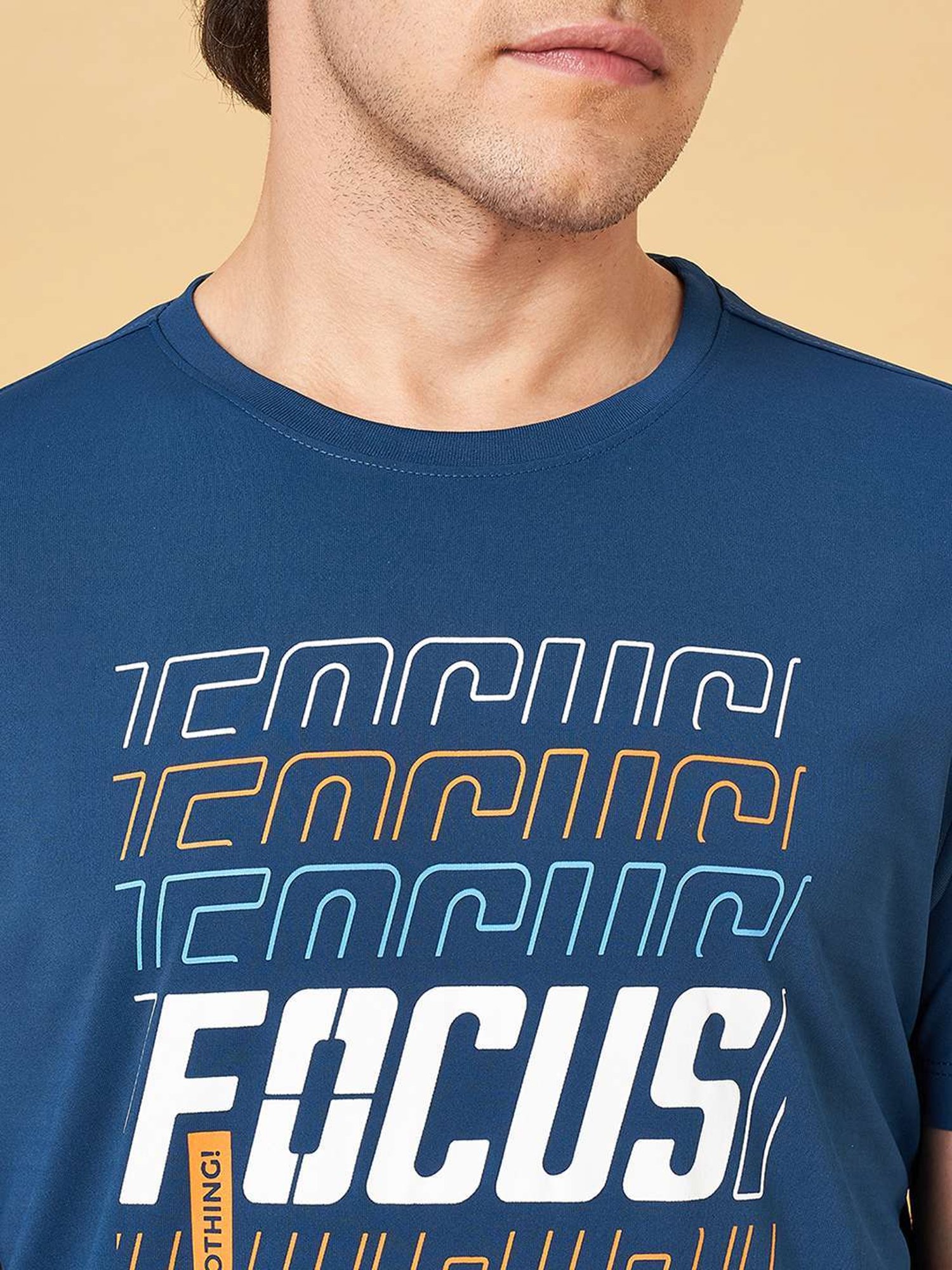 Ajile by Pantaloons Midnight Slim Fit Printed T-Shirt