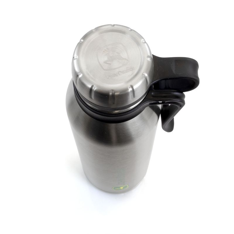 John Deere 25.5 Ounce Stainless Steel Thermal Bottle with Cap and Carry Loop