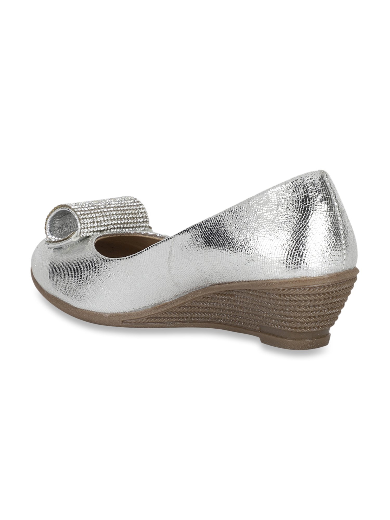 Beanz Kids Livia Silver Wedge Pumps