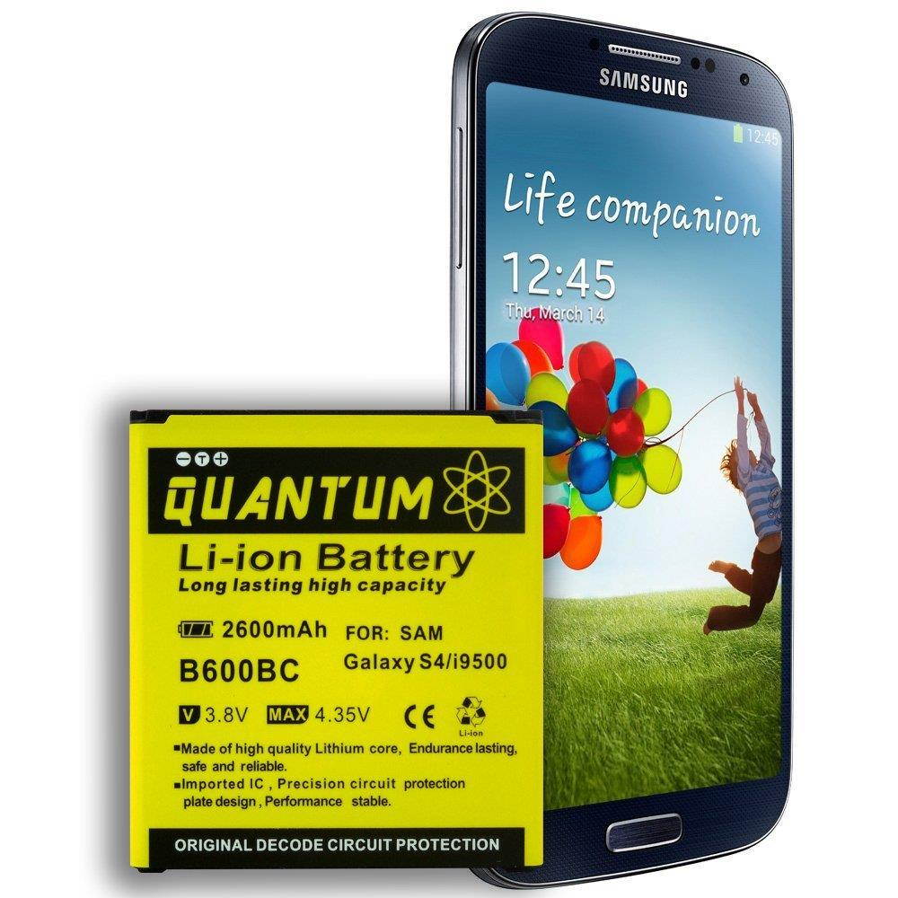 QUANTUM Bateria 2,600 mAh para Samsung Galaxy S4, 12 meses de garantia.