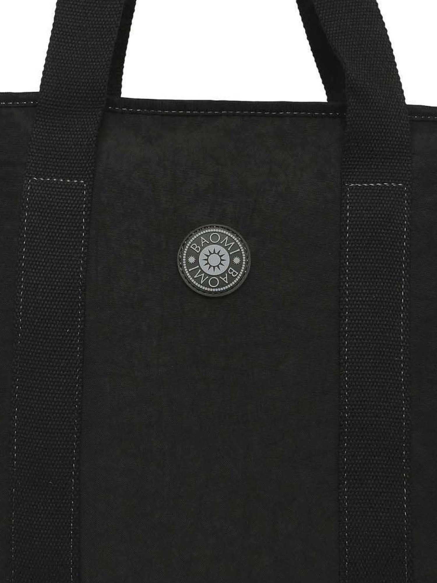 Baomi Black Solid Medium Handbag