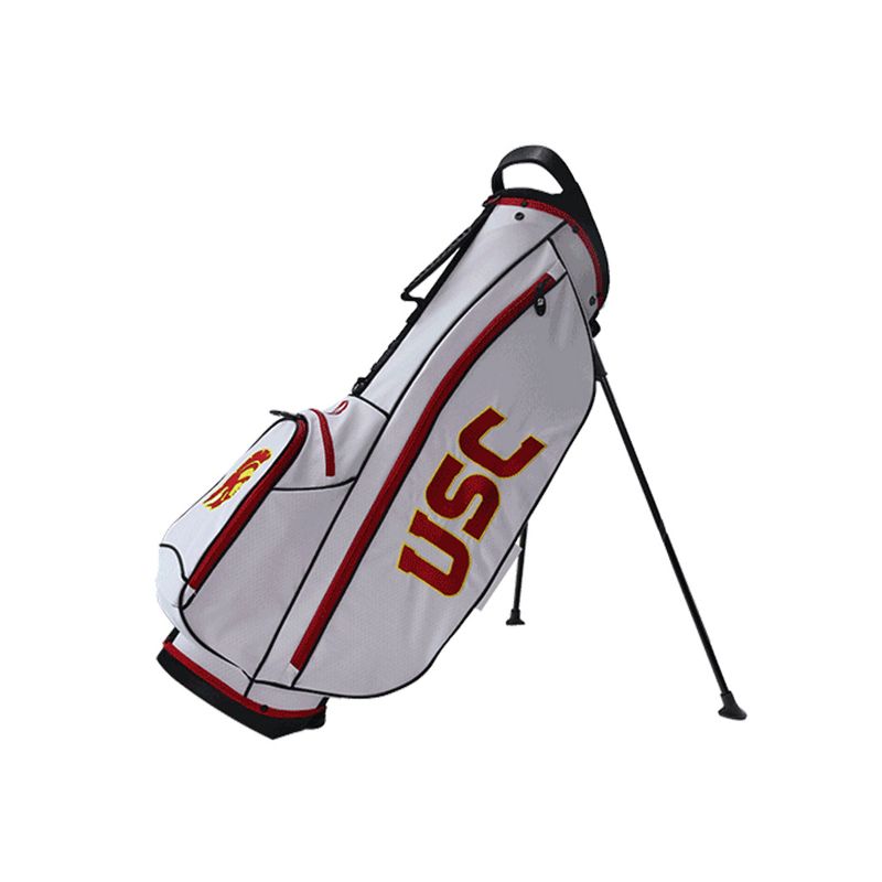 Bridgestone 2019 Collegiate University NCAA 9 In 4 Way Stand Lightweight Golf Bag with Carry Handle, USC