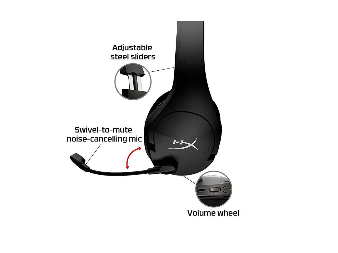 HyperX Cloud Stinger Core Wireless Gaming Headset for PC 71 Surround Sound Noise Cancelling Microphone Lightweight
