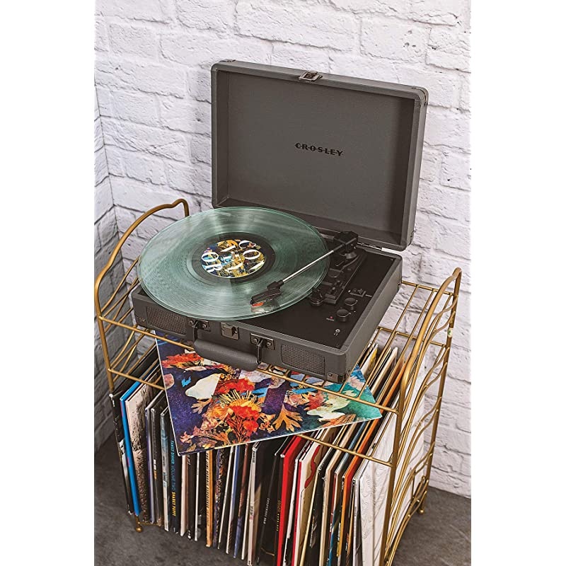 Cruiser Deluxe Vintage 3Speed Bluetooth Suitcase Turntable Slate