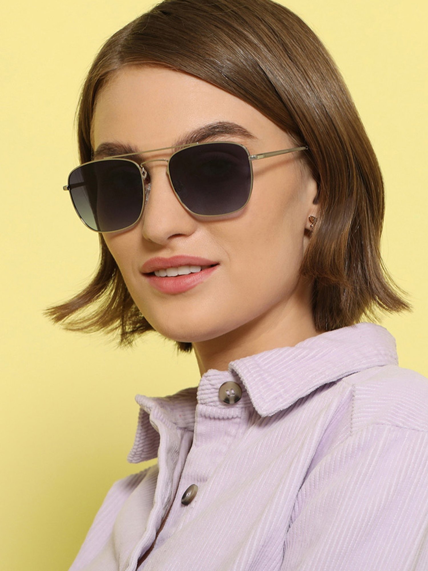 John Jacobs JJ S12962 Blue Polarized Square Sunglasses