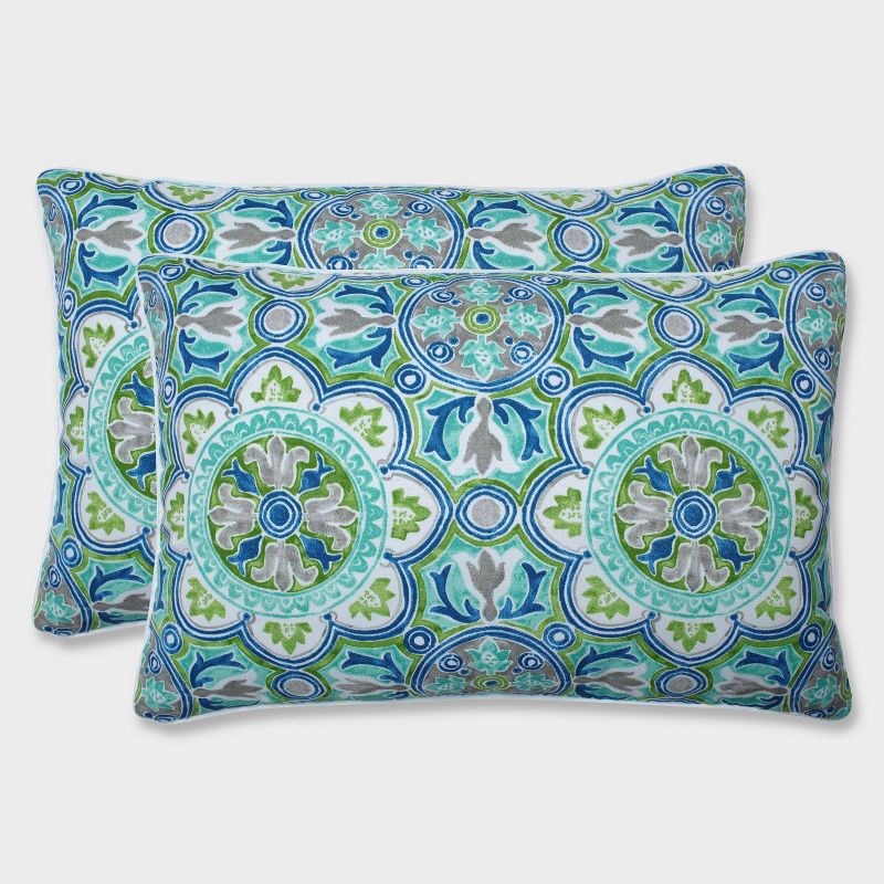 18.5" 2pk Hatteras Black Throw Pillows Black - Pillow Perfect