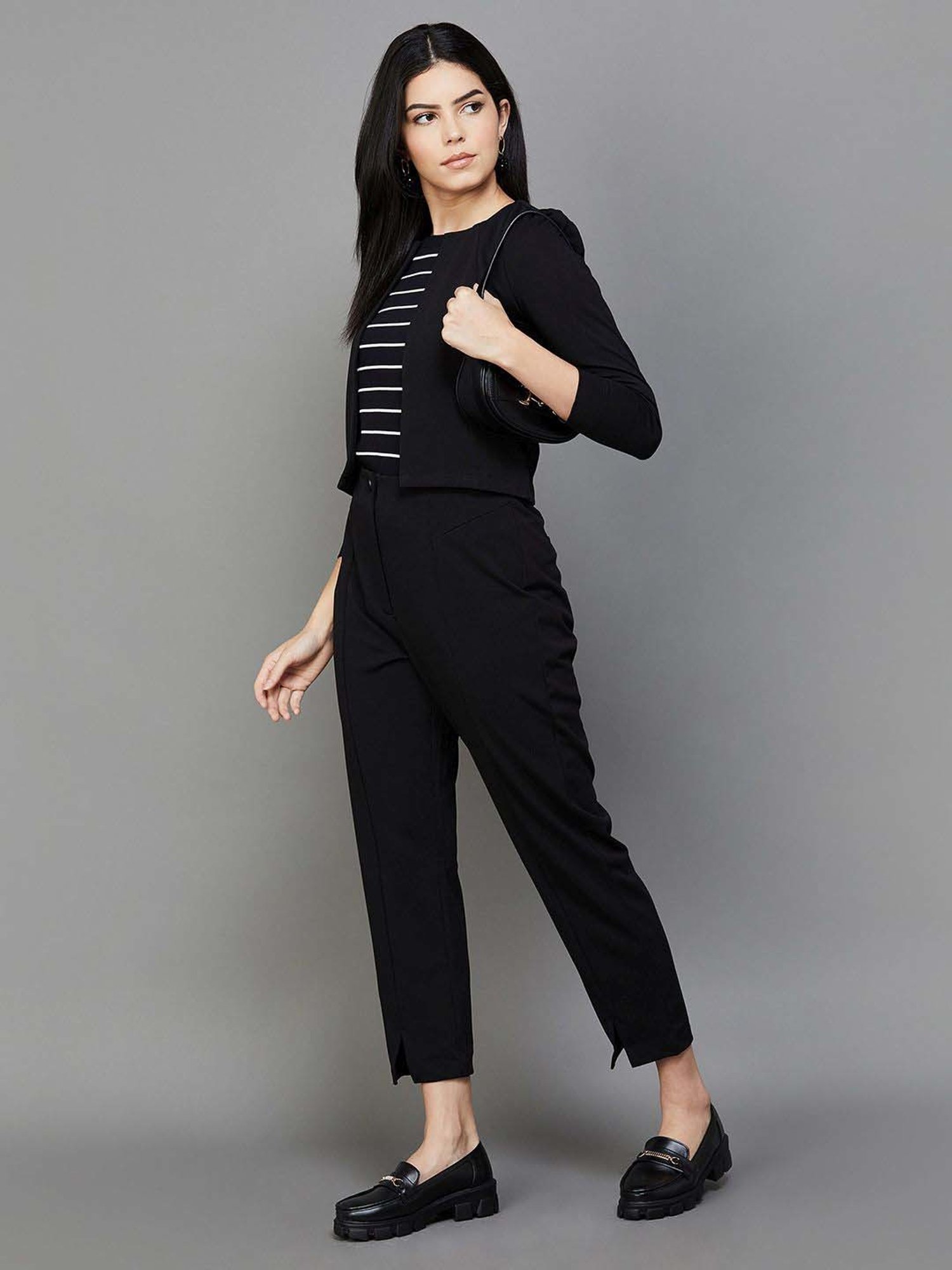 Code by Lifestyle Black Plain Shrug