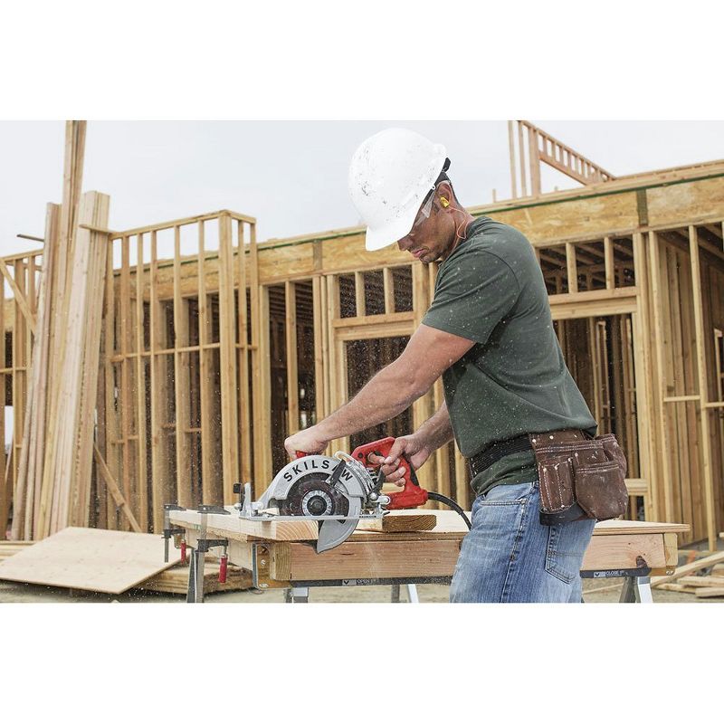 SKILSAW SPT77WML-01 7-1/4 in. Lightweight Magnesium Worm Drive Circular Saw with Carbide Blade