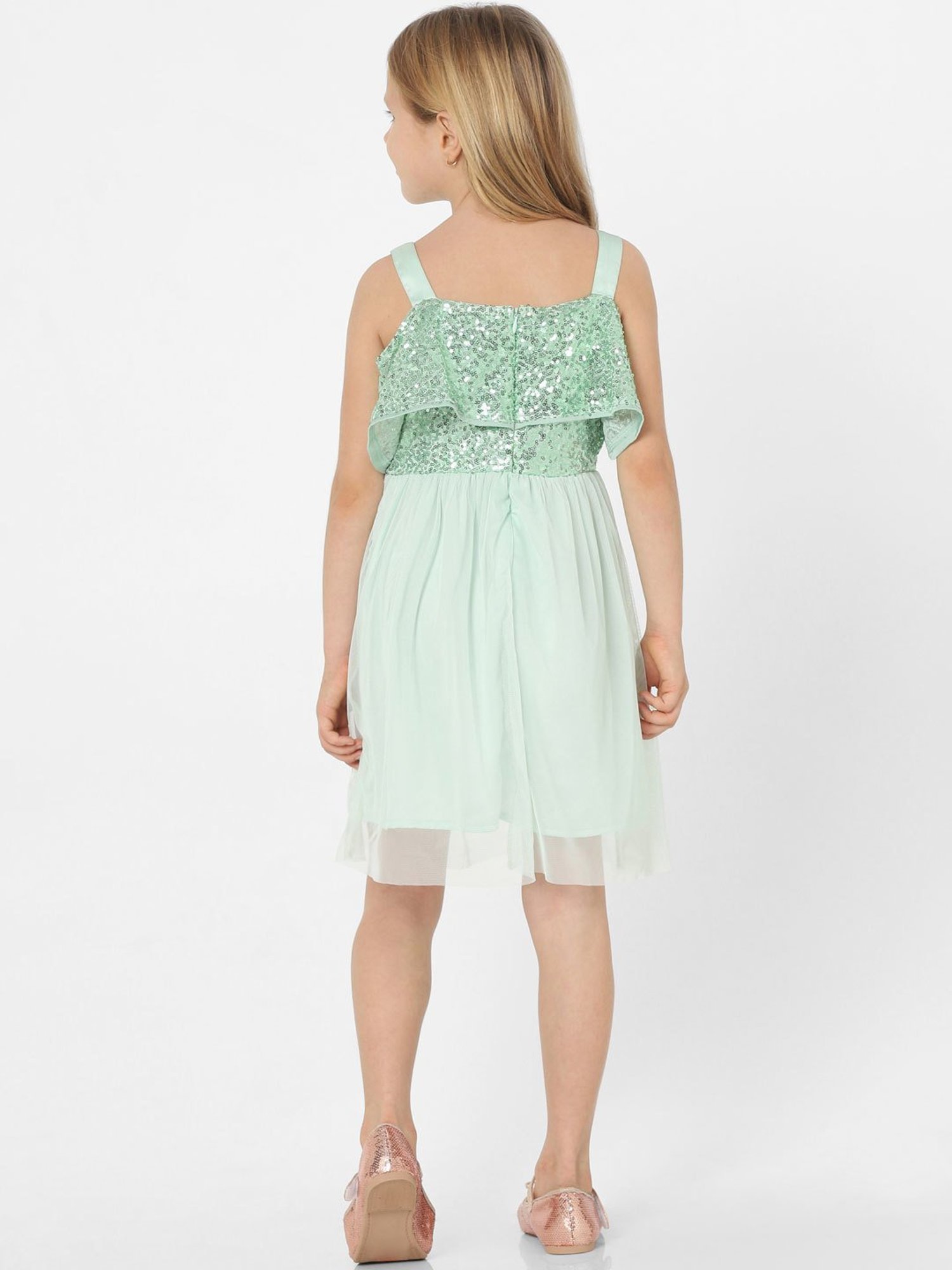 KIDS ONLY Light Green Embellished Dress