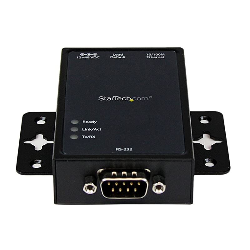 com 1 Port RS232 to Ethernet IP Converter / Device Server - Aluminum - Serial over IP Device Server - Serial to IP Converter (NETRS2321P),Black