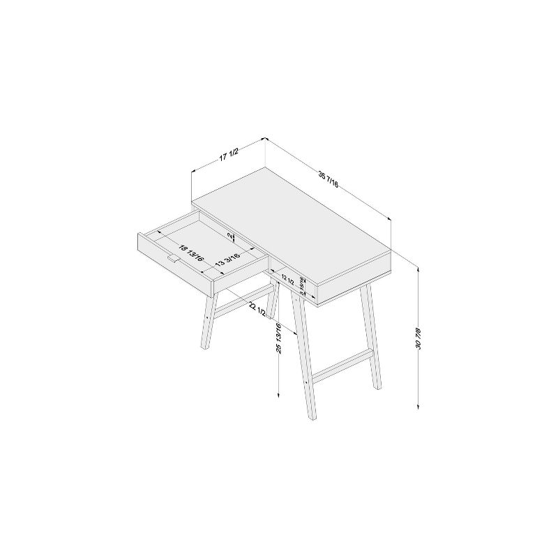Aurora Writing Desk White - Chique