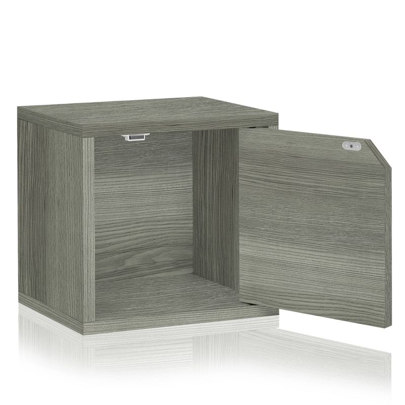 RealRooms Hopa Single Door Pantry Organization, Kitchen Organizer, Ivory Oak