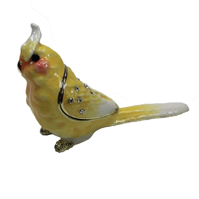Hinged Trinket Box 2.25" Cockatiel Bird Parrot Talking  -  Decorative Figurines
