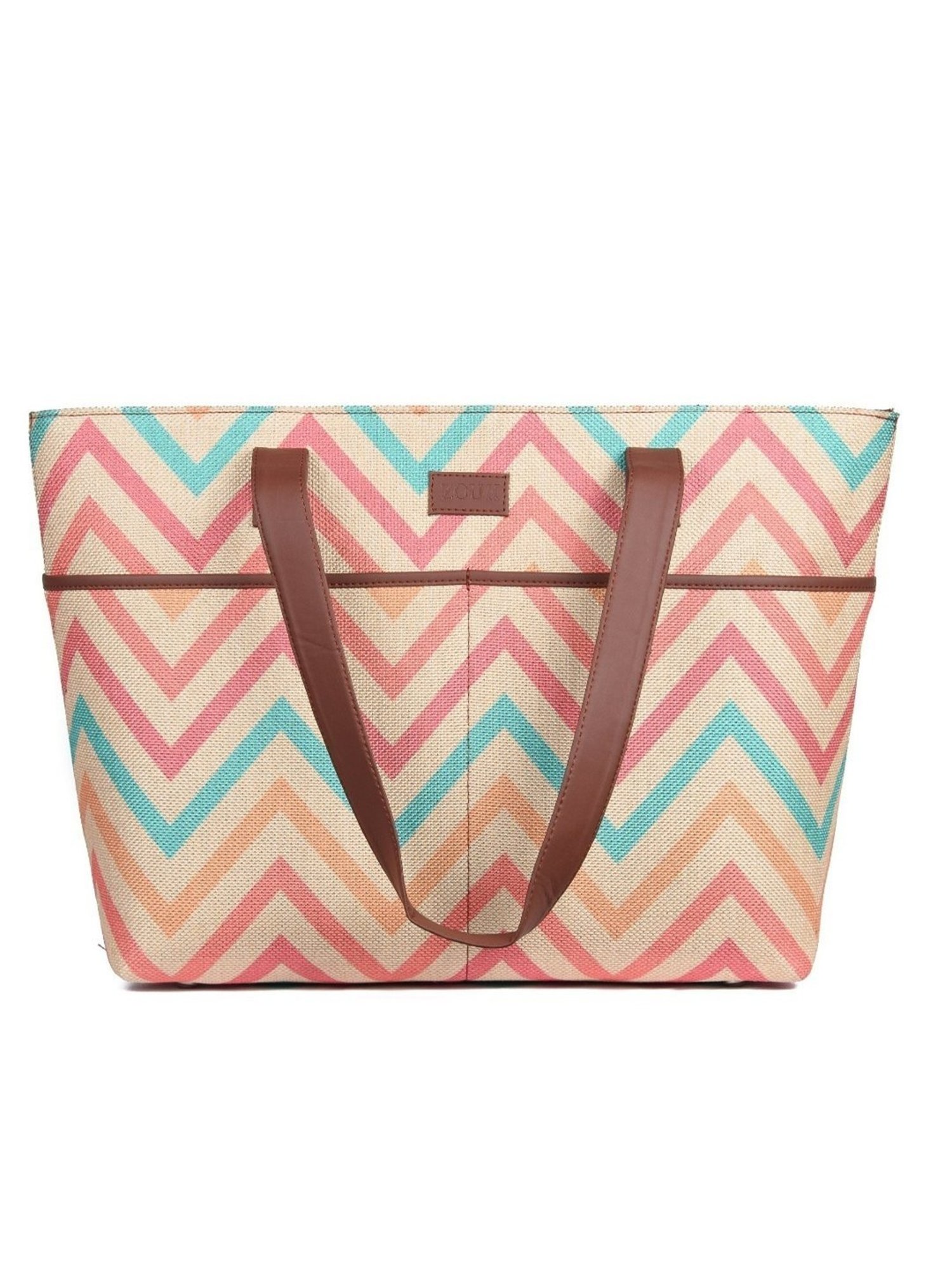 ZOUK Multicolor Printed Large Tote Bag