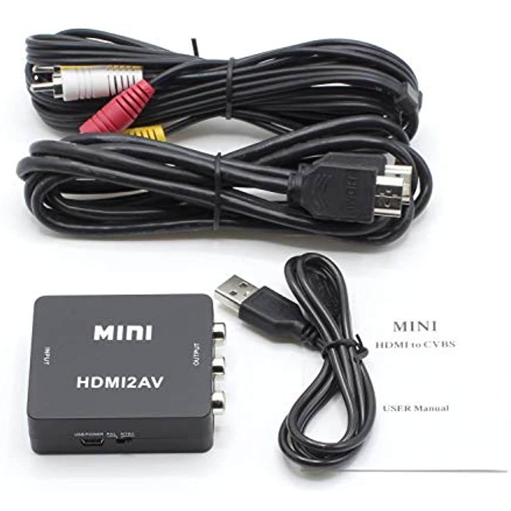 HDMI to RCA Converter Kit | FEATURES Converter &ndash; HDMI & Composite Cables - Black