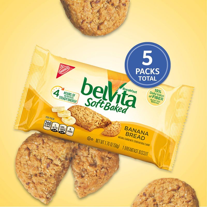 belVita Soft Baked Banana Breakfast Biscuits - 5 Packs