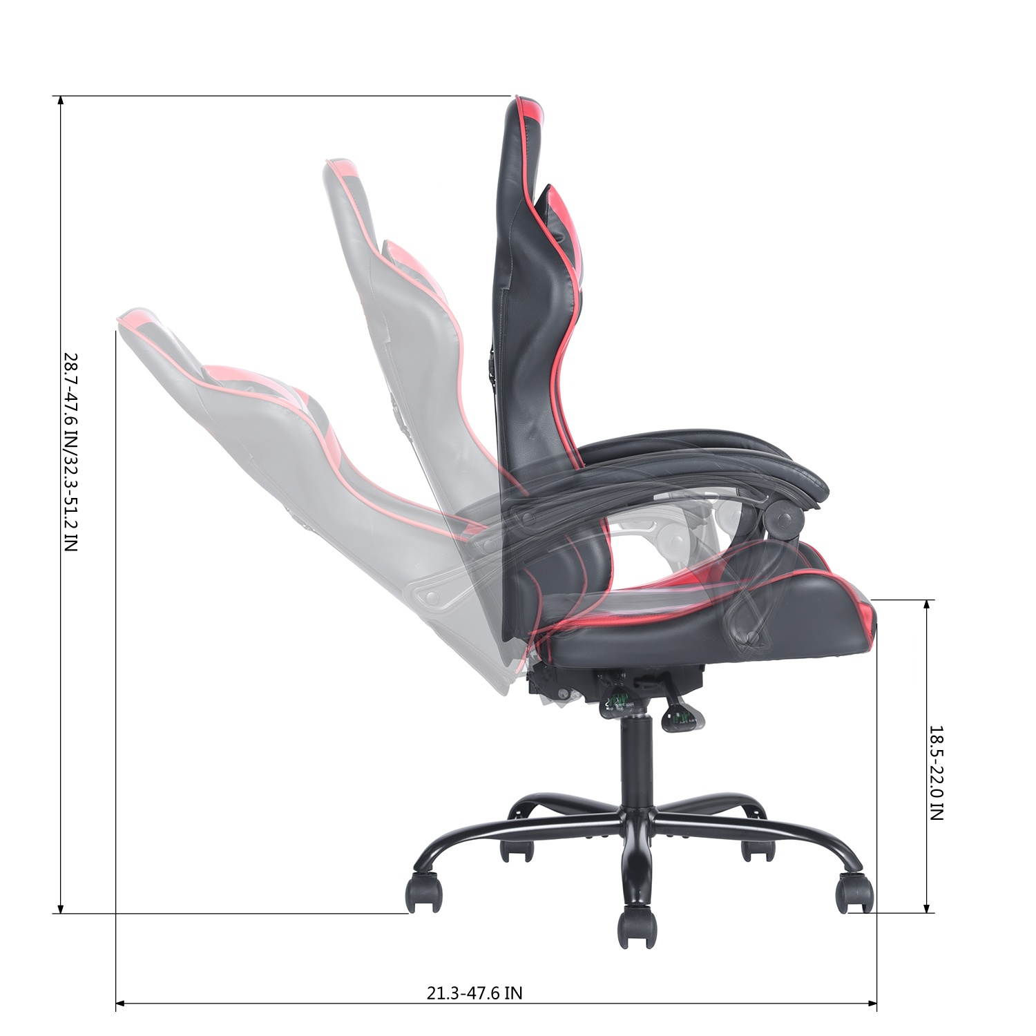 Furniture R Ergonomic High-back Racer Style Gaming Chair