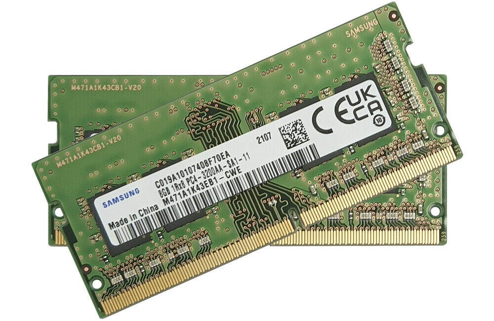 Samsung M471A1K43EB1-CWE 8GB 1Rx8 DDR4 PC4-25600 3200MHZ 260 PIN SODIMM 1.2V CL 22 Laptop Ram Memory