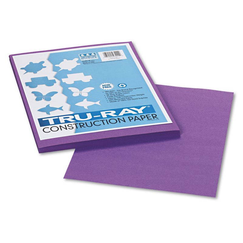 Tru-Ray Construction Paper, 76lb, 9 x 12, Violet, 50/Pack 103009